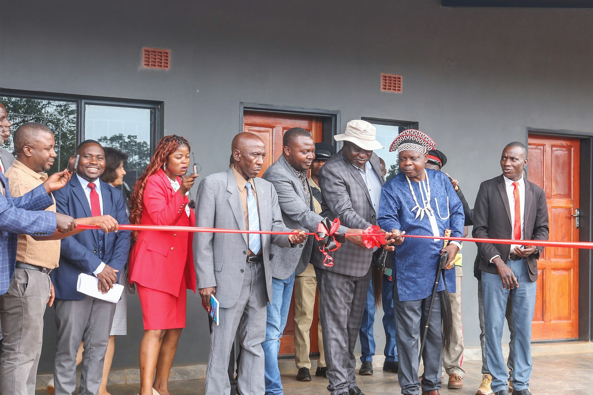 View of the opening ceremony for the Kaseloki Secondary School.