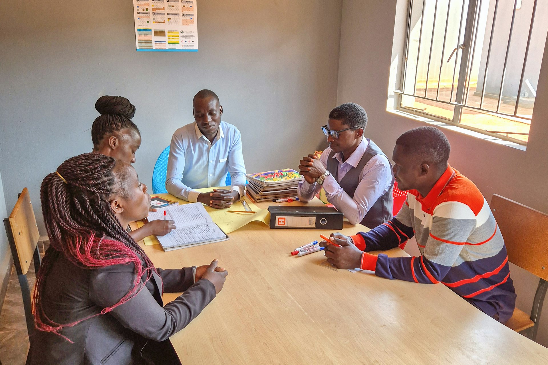 Teachers at a lesson planning session.