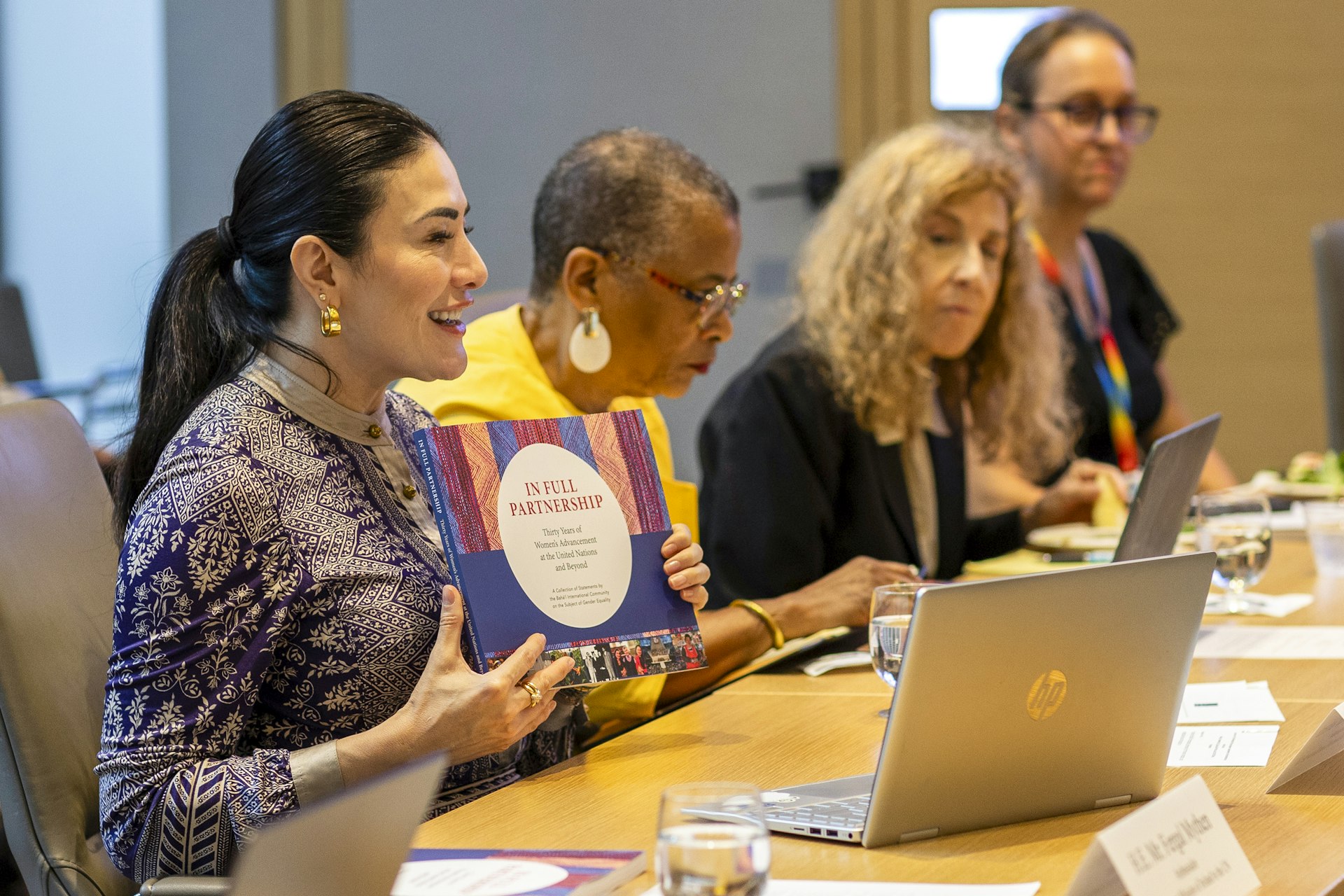 Incumbent Ambassador Maritza Chan Valverde of Costa Rica (left) at the launch event. The book launch provided an opportunity for participants to explore the profound interdependence of humanity’s advancement and the flourishing of women and girls.