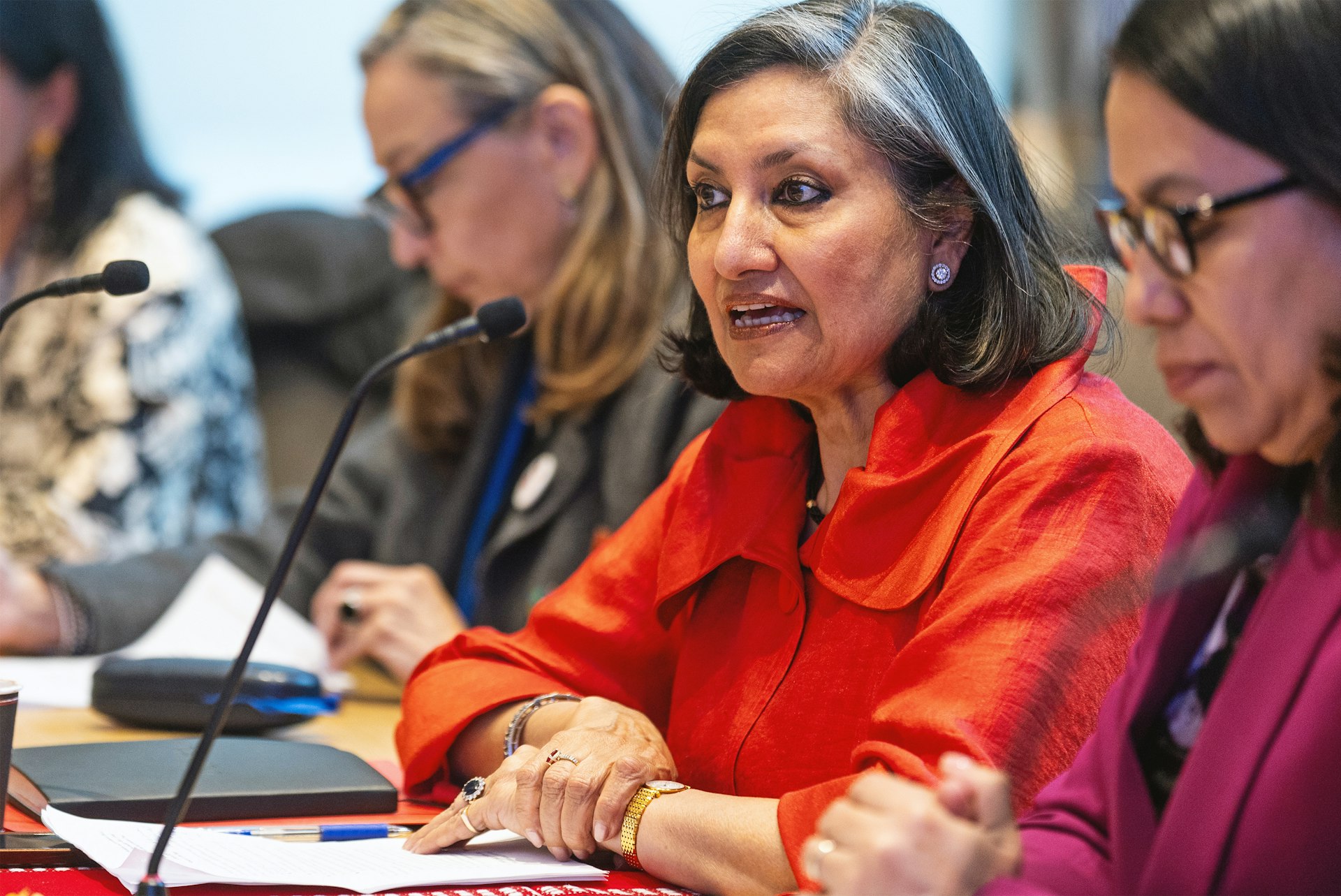 Bani Dugal, BIC Principal Representative to the United Nations, offered welcoming remarks at a roundtable at this year’s CSW titled Women Leading Peace, Mediation, and Reconciliation Efforts. The gathering brought together women leaders from around the world to share experiences and recommendations on women’s role in peacebuilding.