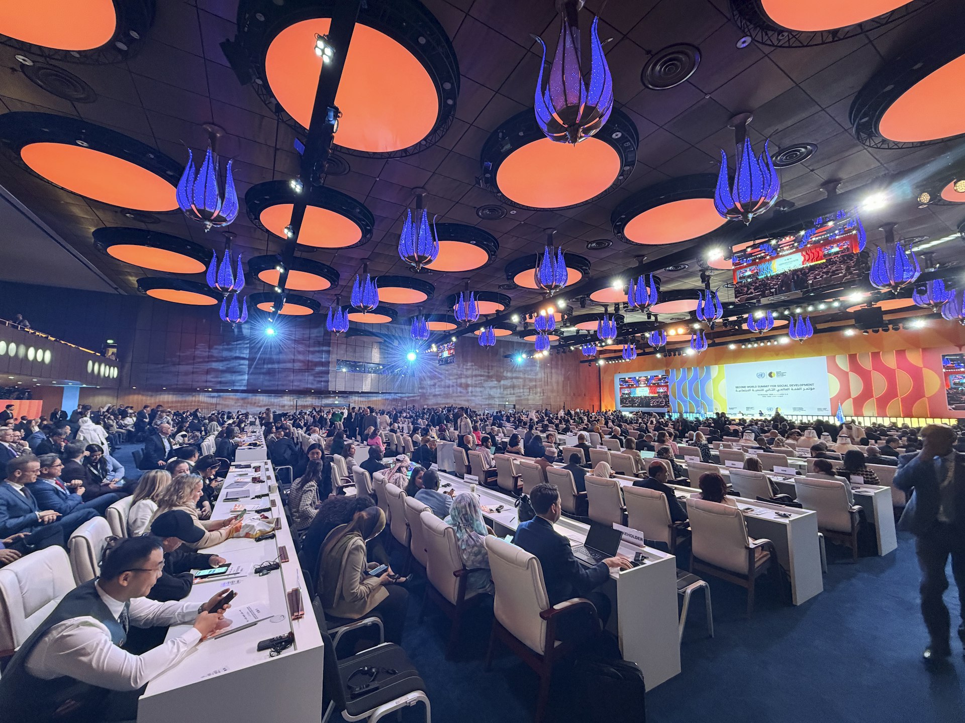 View of the opening ceremony of the Second World Summit for Social Development.