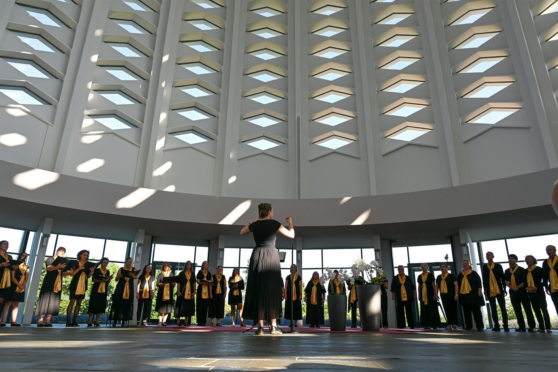 A choir performed during one of the seven devotional gatherings offered—the weekend’s heartbeat of prayer and songs of devotion.