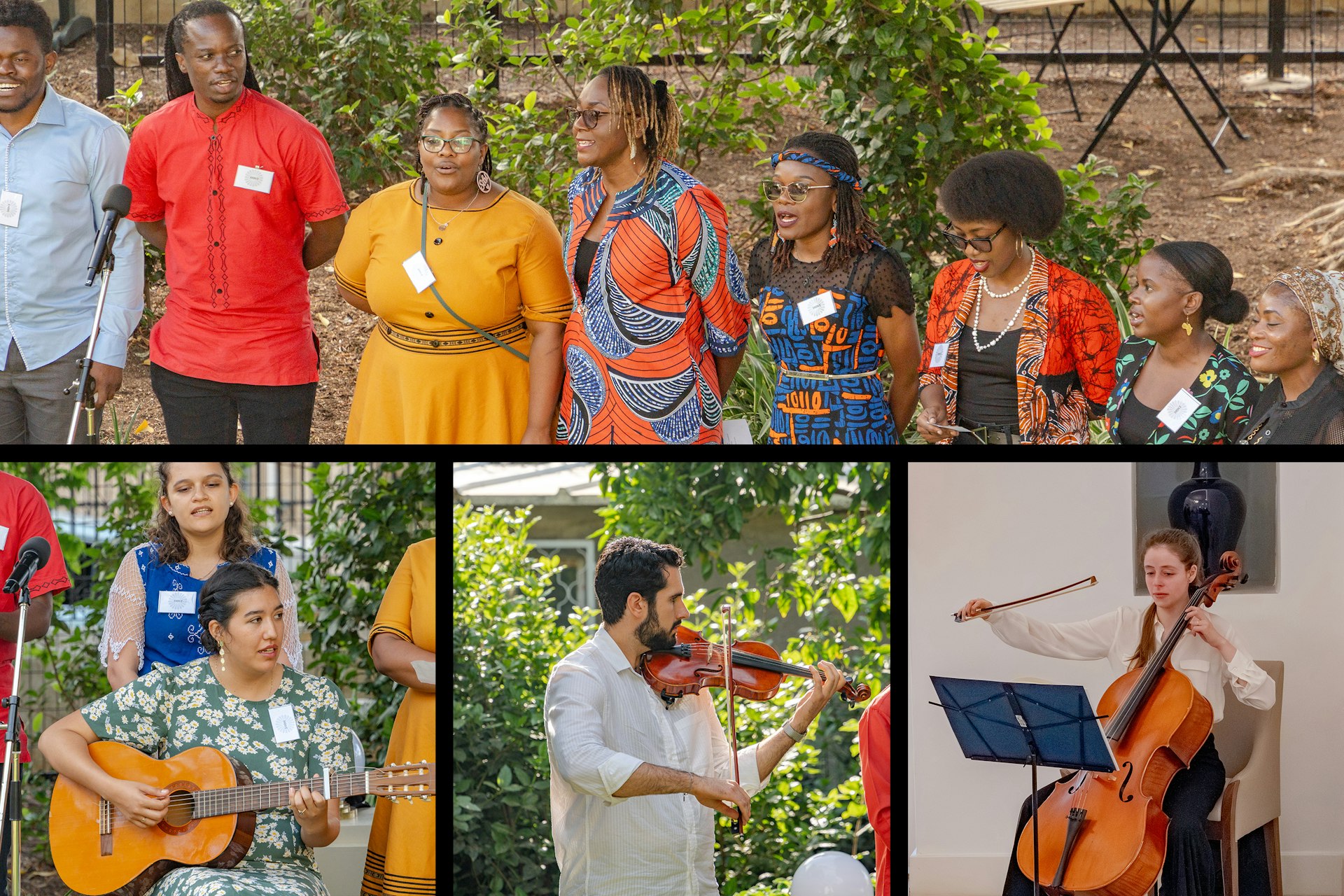 The gathering featured live musical performances.