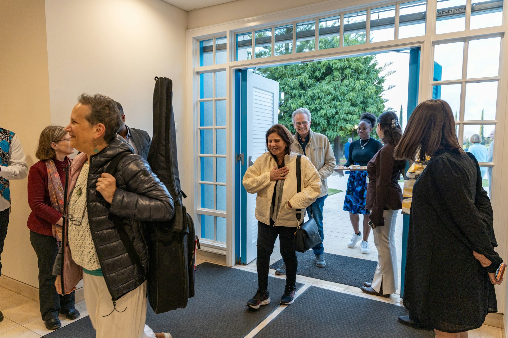 Guests arriving at the event.