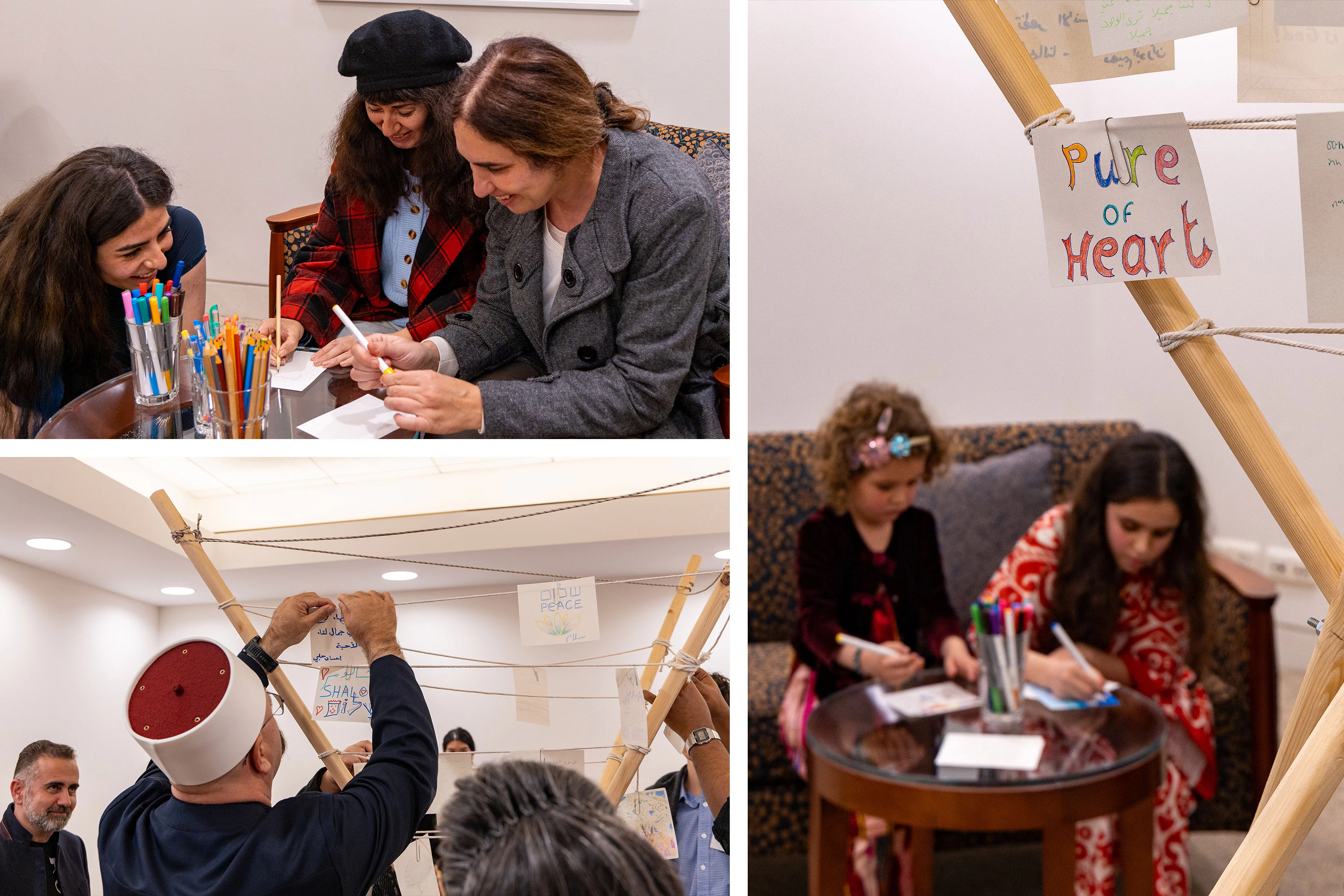 Les invités ont été invités à explorer les thèmes de l’espoir, de la paix, de l’unité et du service à travers un projet artistique collaboratif.