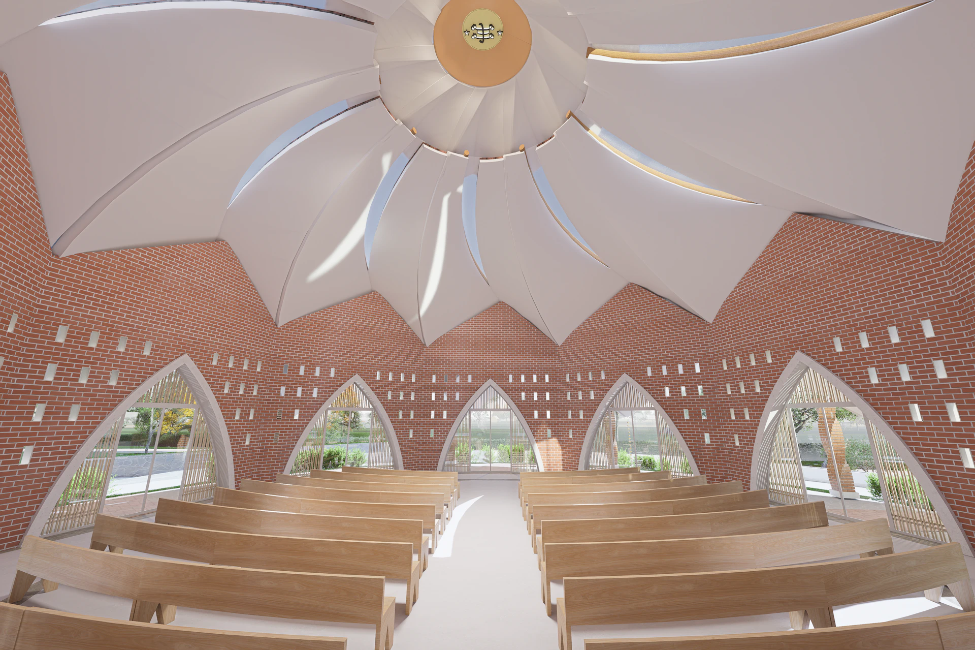 Représentation 3D de l’intérieur du temple.