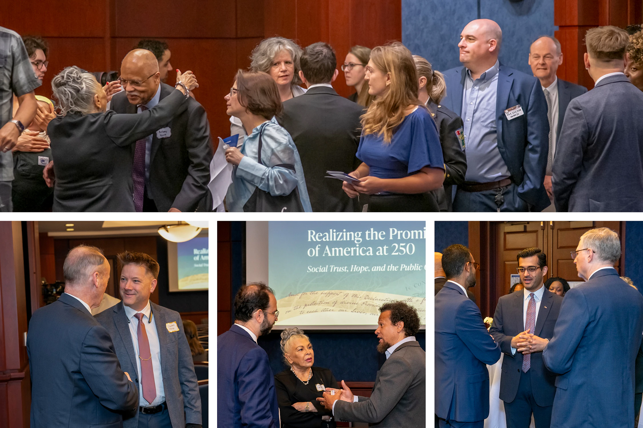 Les participants échangent lors de la table ronde sur la confiance sociale, organisée à Washington D.C.