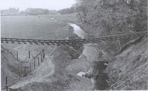  Flooded railway line