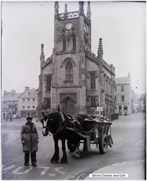 Town Hall with street cleaner