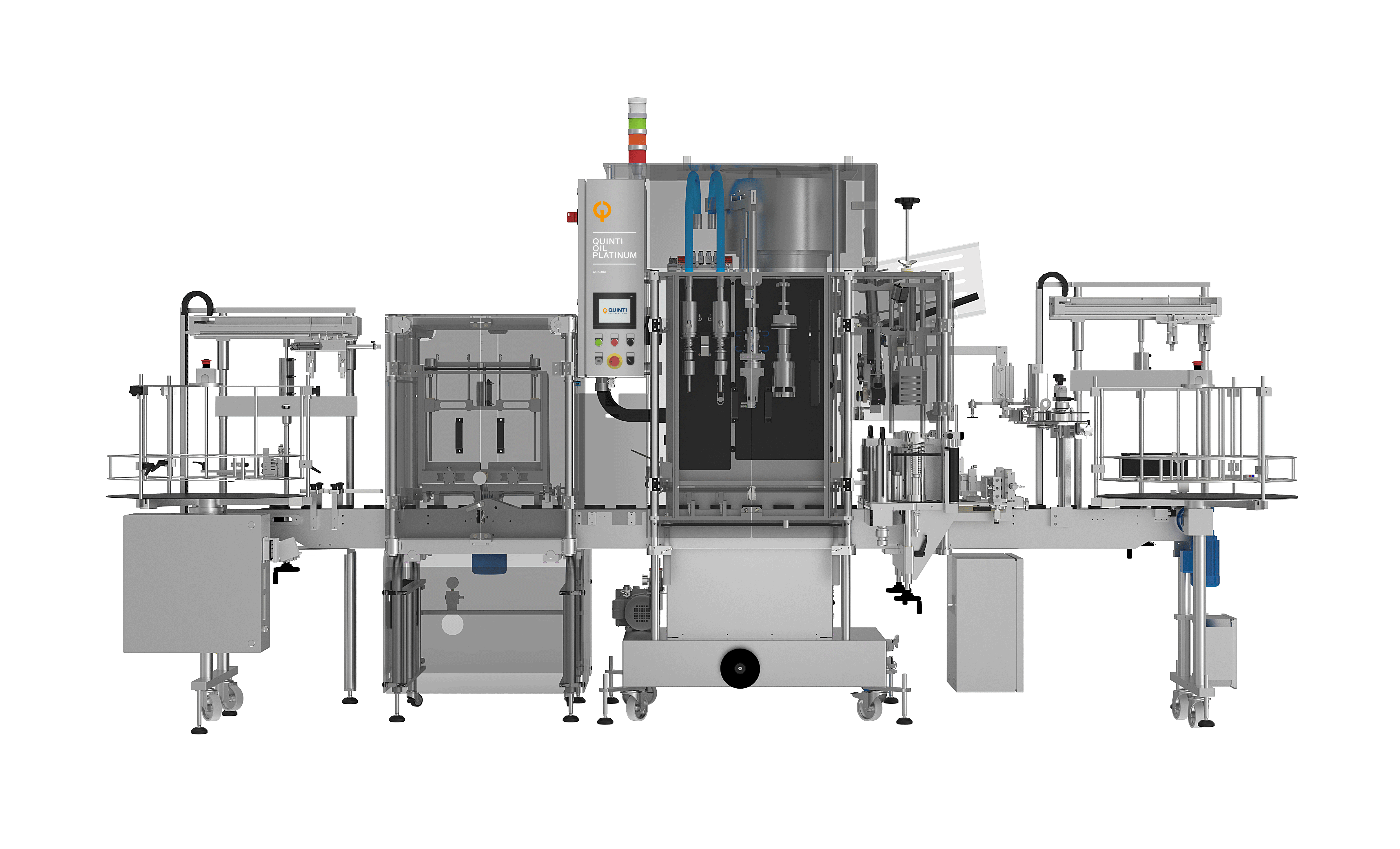 A full line for oil, with fiiling, capping, labelling, automatic blow molding machine