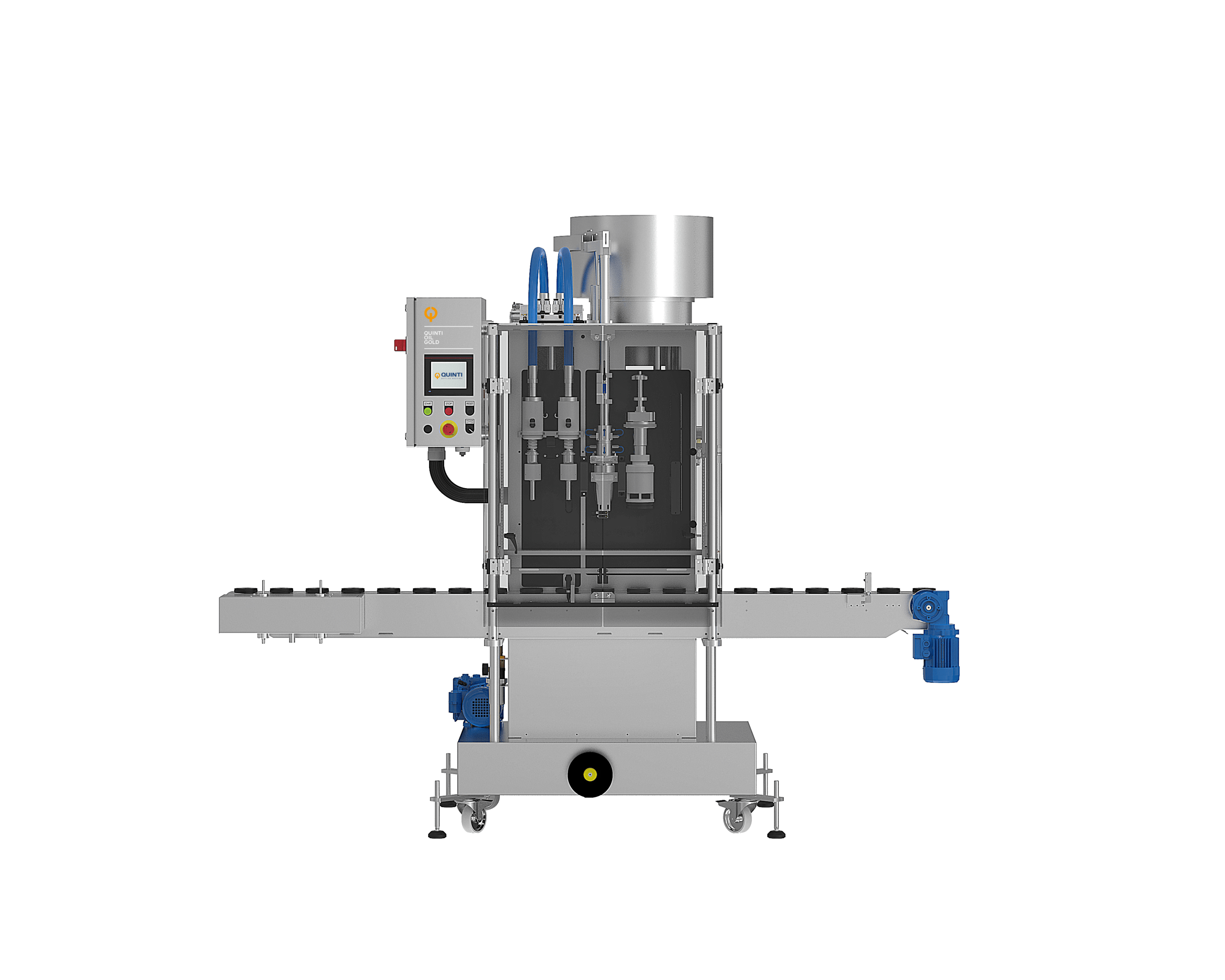 Monobloc for oil, with filling and capping