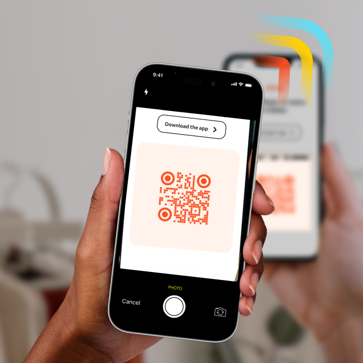 Scan the QR code & download the Alma app
