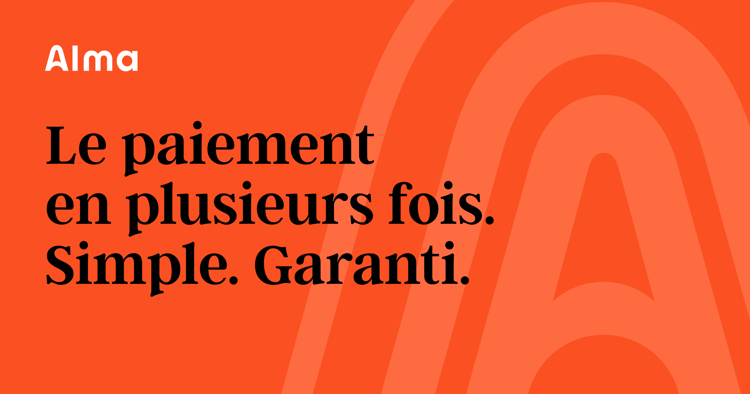 Paiement en 3fois sans frais avec Alma