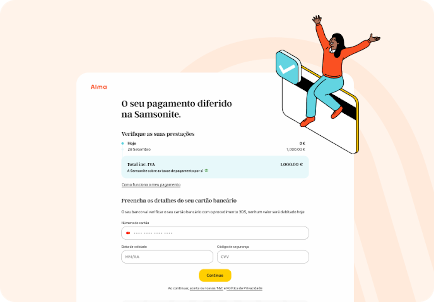 Uma experiencia de compras fácil e intuitiva