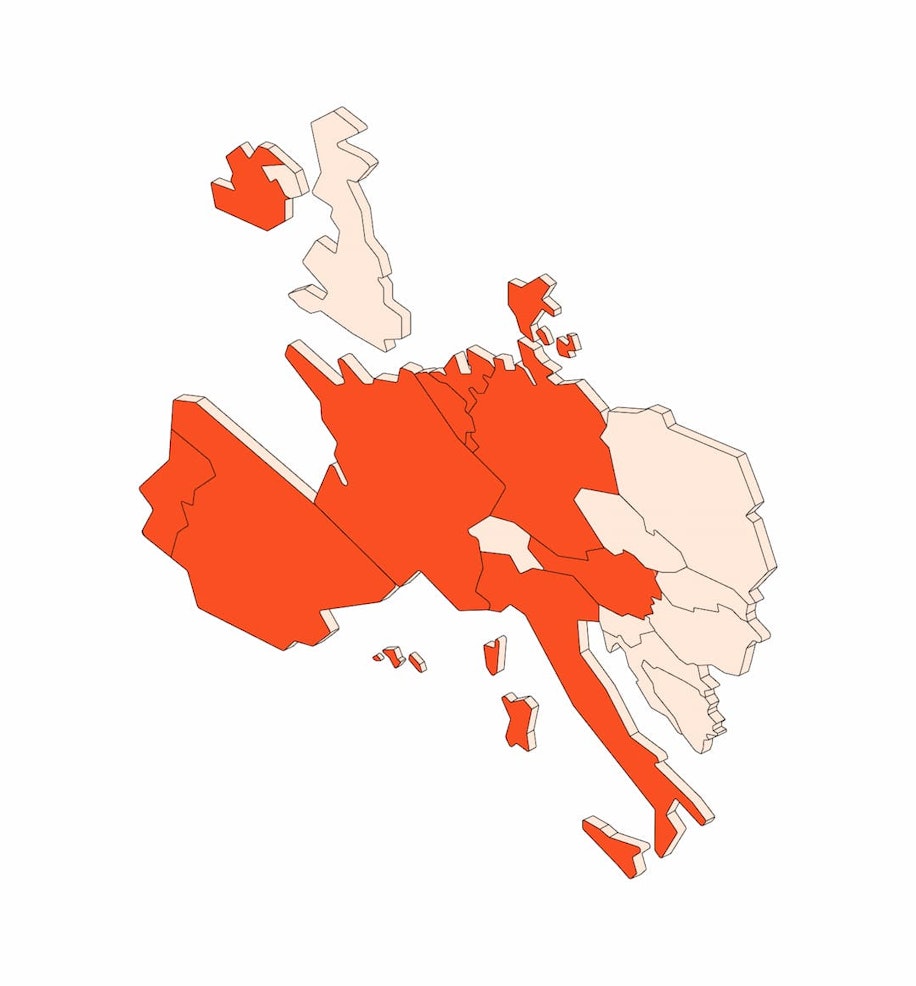 Carte de l'Europe pour Alma