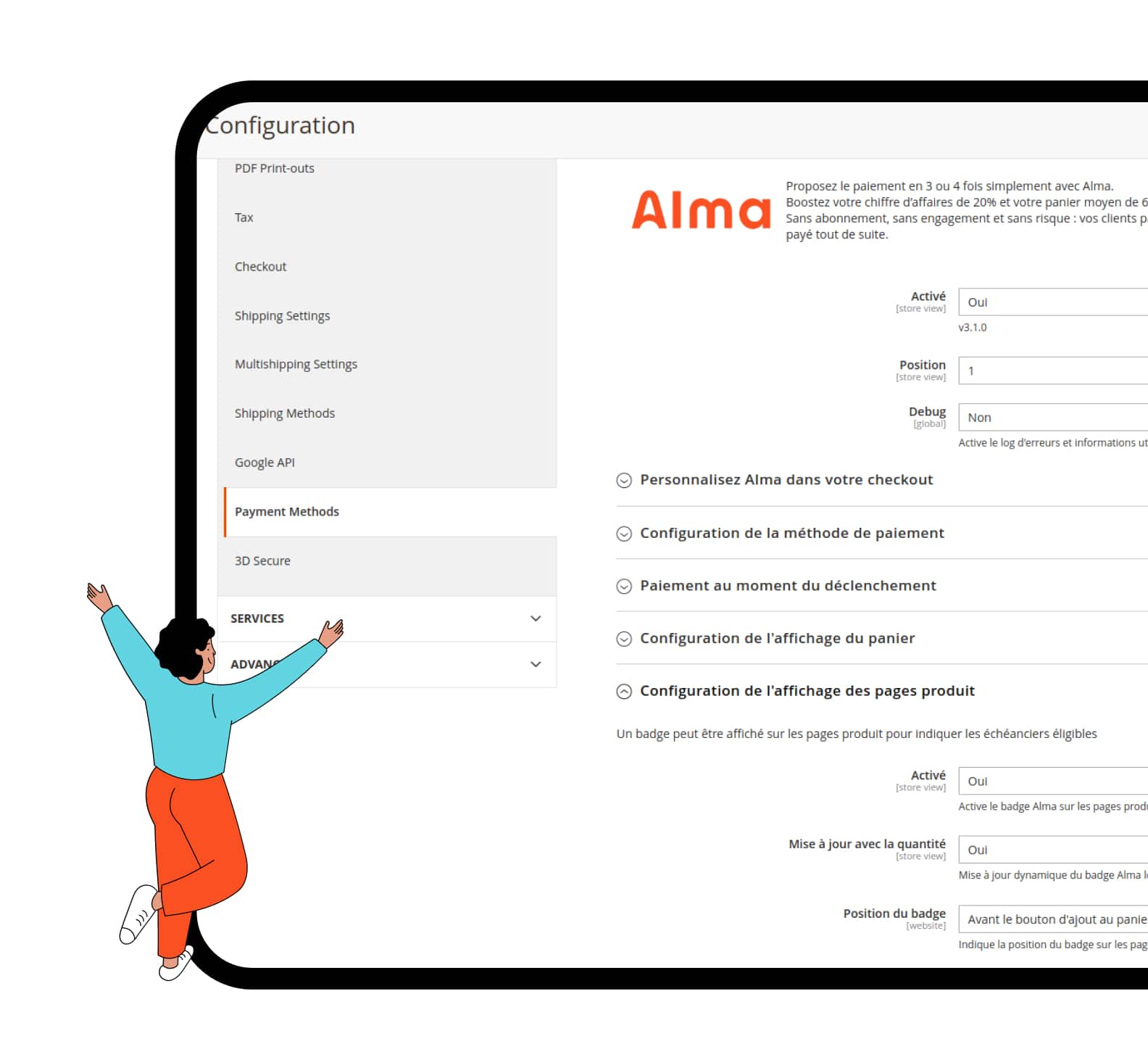 Personnaliser le paiement Alma sur Magento sans quitter votre CMS