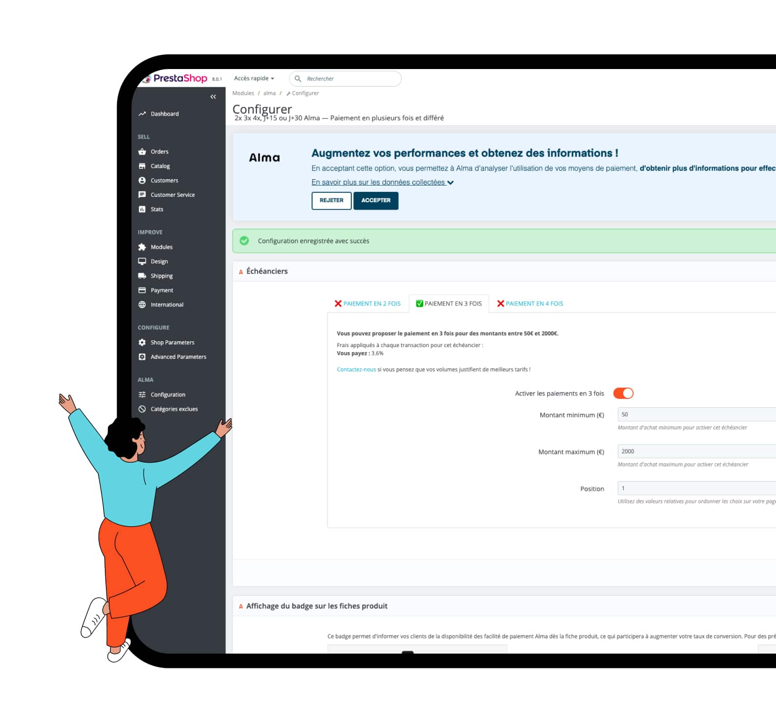 Mettre en ligne le paiement fractionné en un clic sur PrestaShop