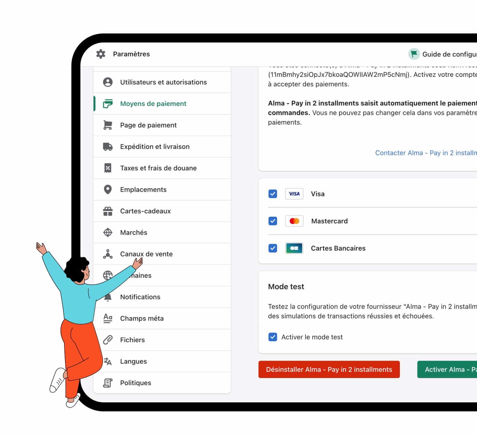 Configuer le déploiement du paiement fractionné sur Shopify