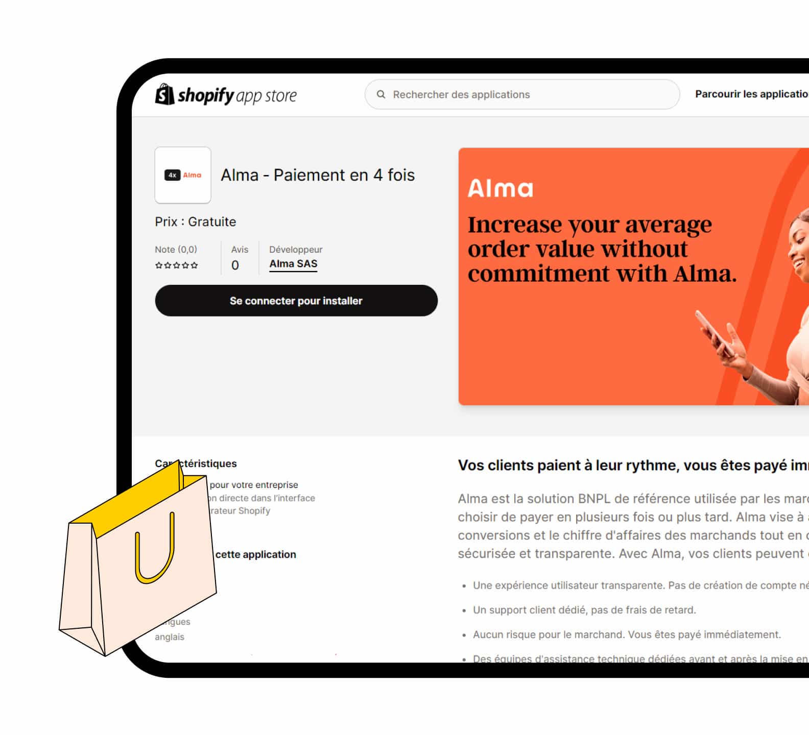 Installer l'application Alma sur votre CMS Shopify