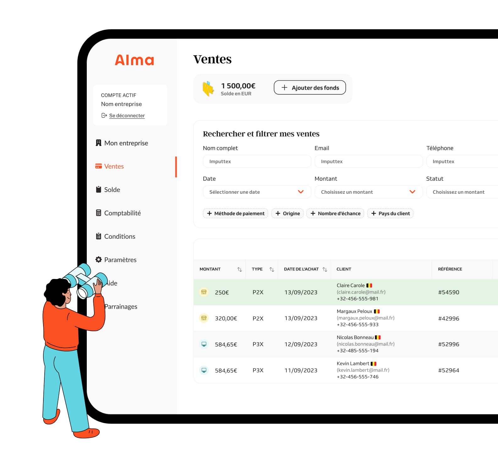 Suivez vos paiements en temps réel depuis votre compte Alma