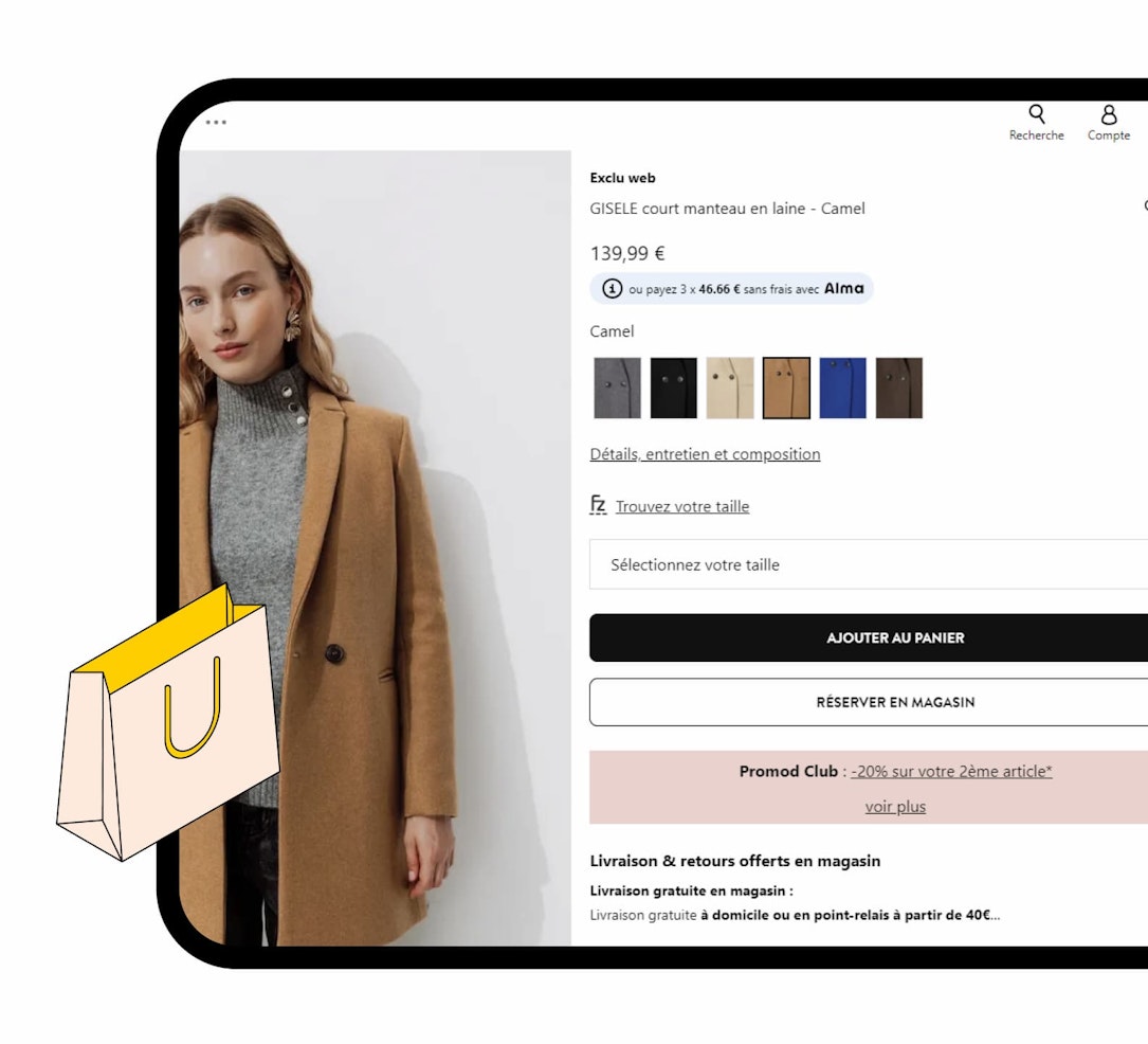 Mise en avant du paiement en 3 fois avec Alma sur le site e-commerce