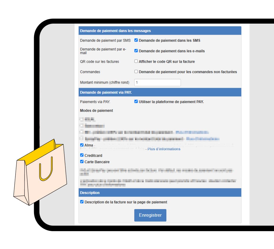 Configuration du paiement fractionné Alma sur Cyclosoftware