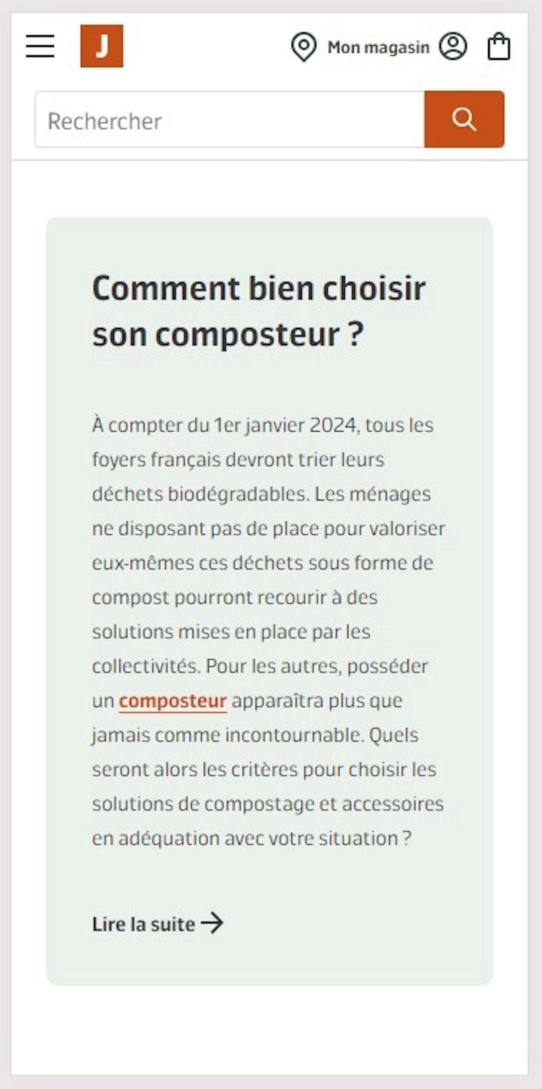 Guide personnalisé basé sur les produits consultés Jardiland