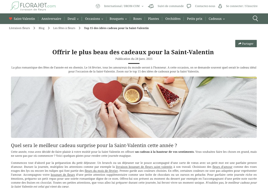 Florajet - Article St Valentin