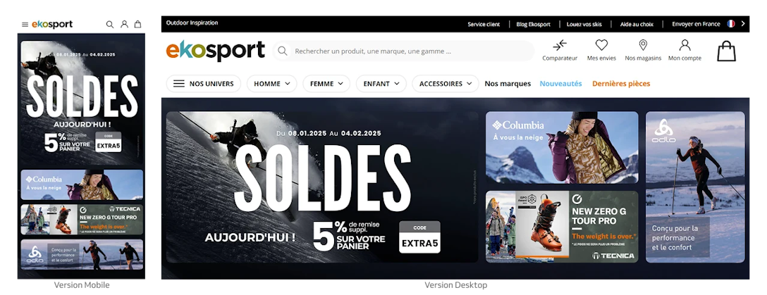 contenu au-dessus de la ligne de flottaison Ekosport
