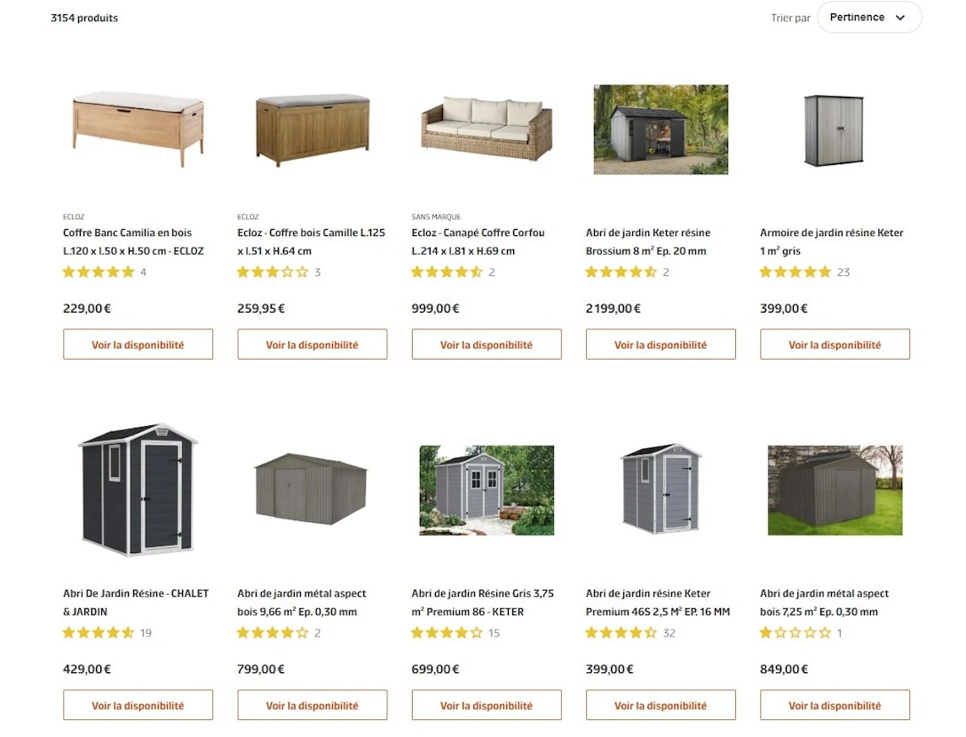 flux de produits Jardiland