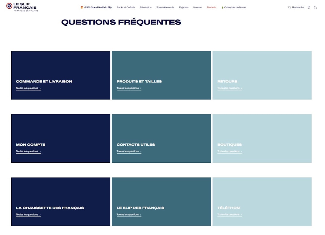 Questions fréquentes - Le Slip Français