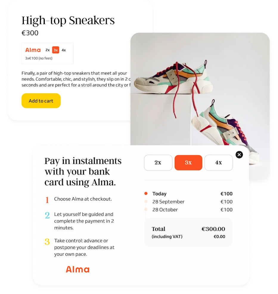 Boost your sales with the Alma widget