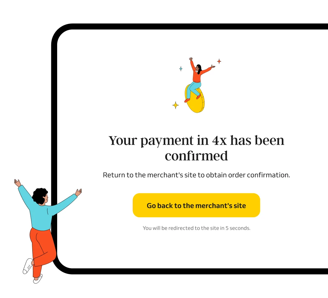 The payment is validated without waiting