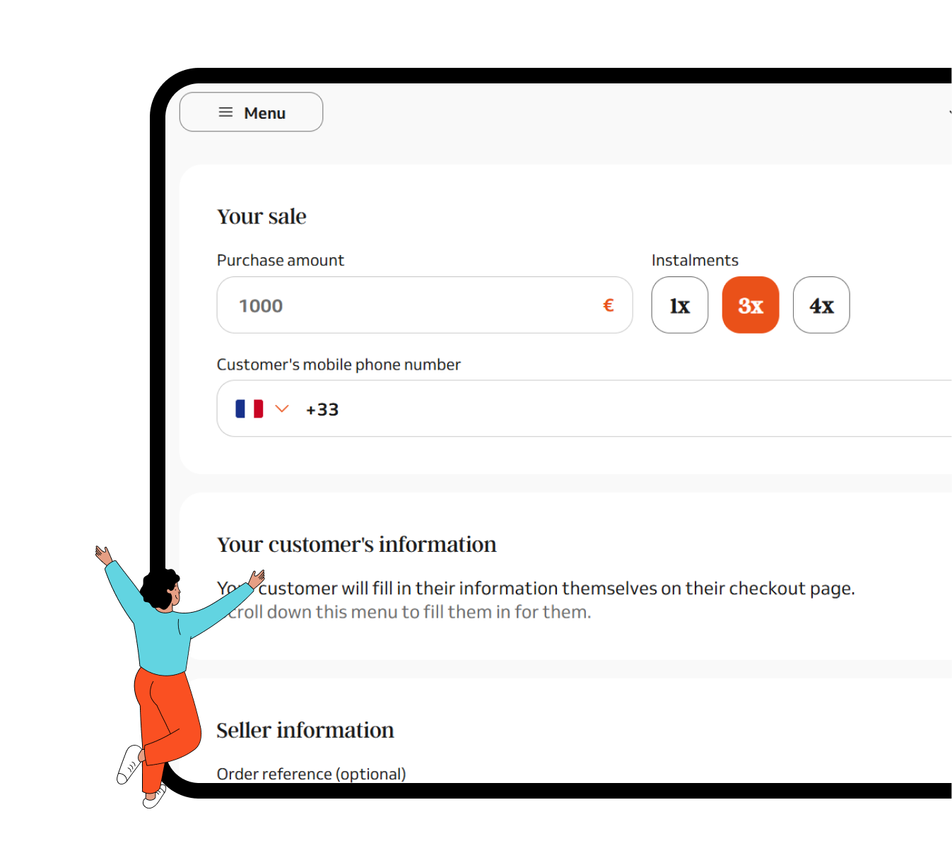 Enter your customer's details