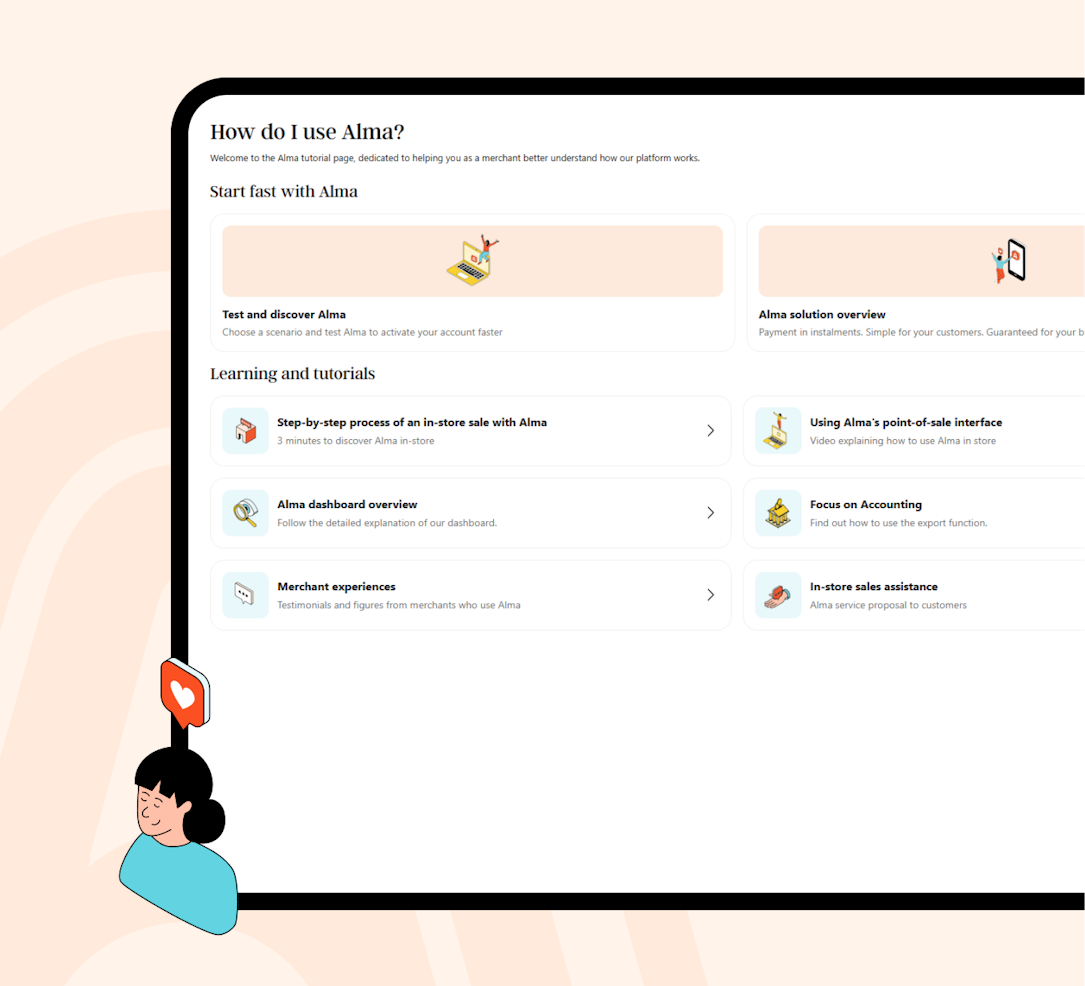 Train yourself and your teams in sales with Alma