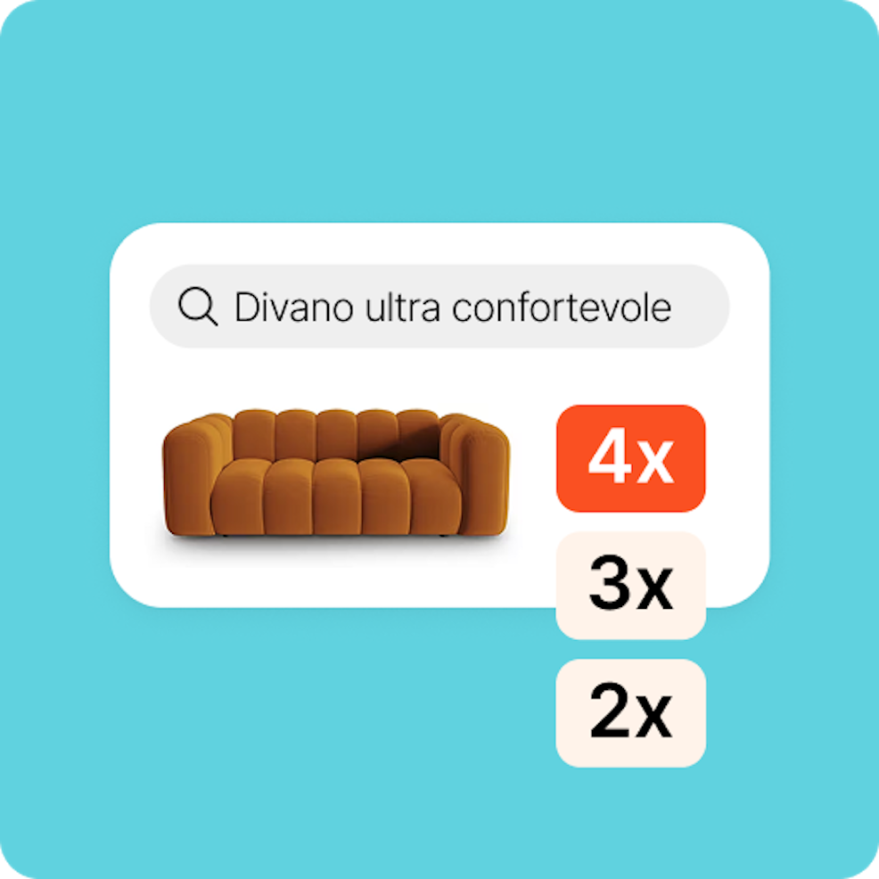 Pagamento rateale semplice e immediato.