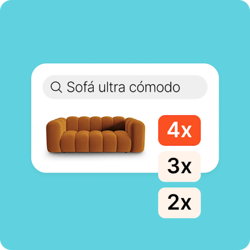 Pago en varias cuotas, simple e inmediato.