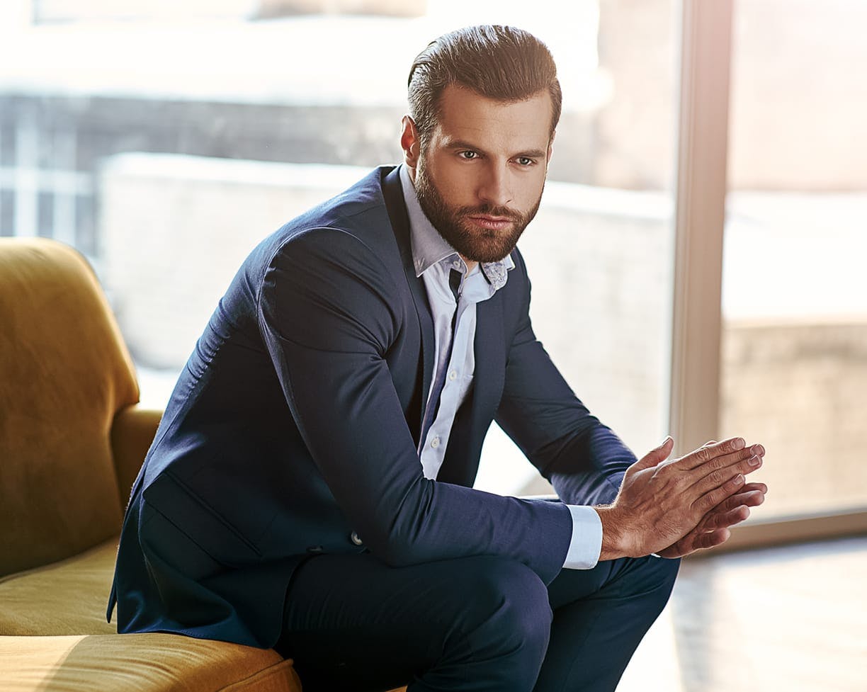 man sitting on a couch