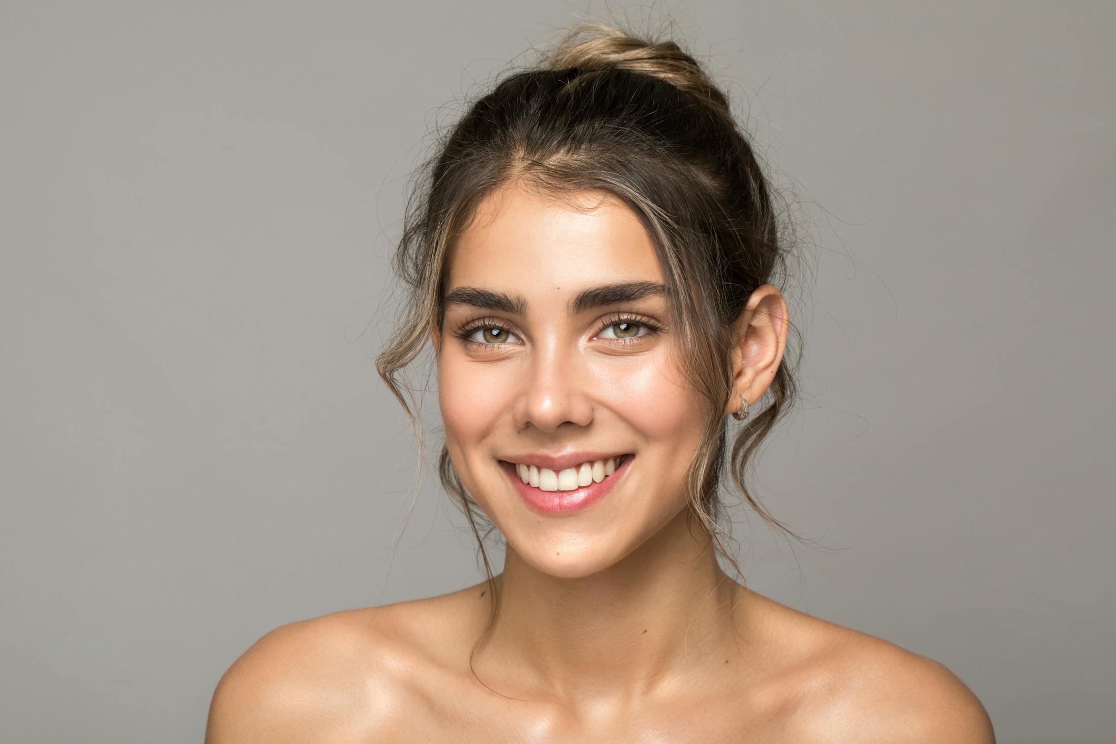 Woman with her hair up