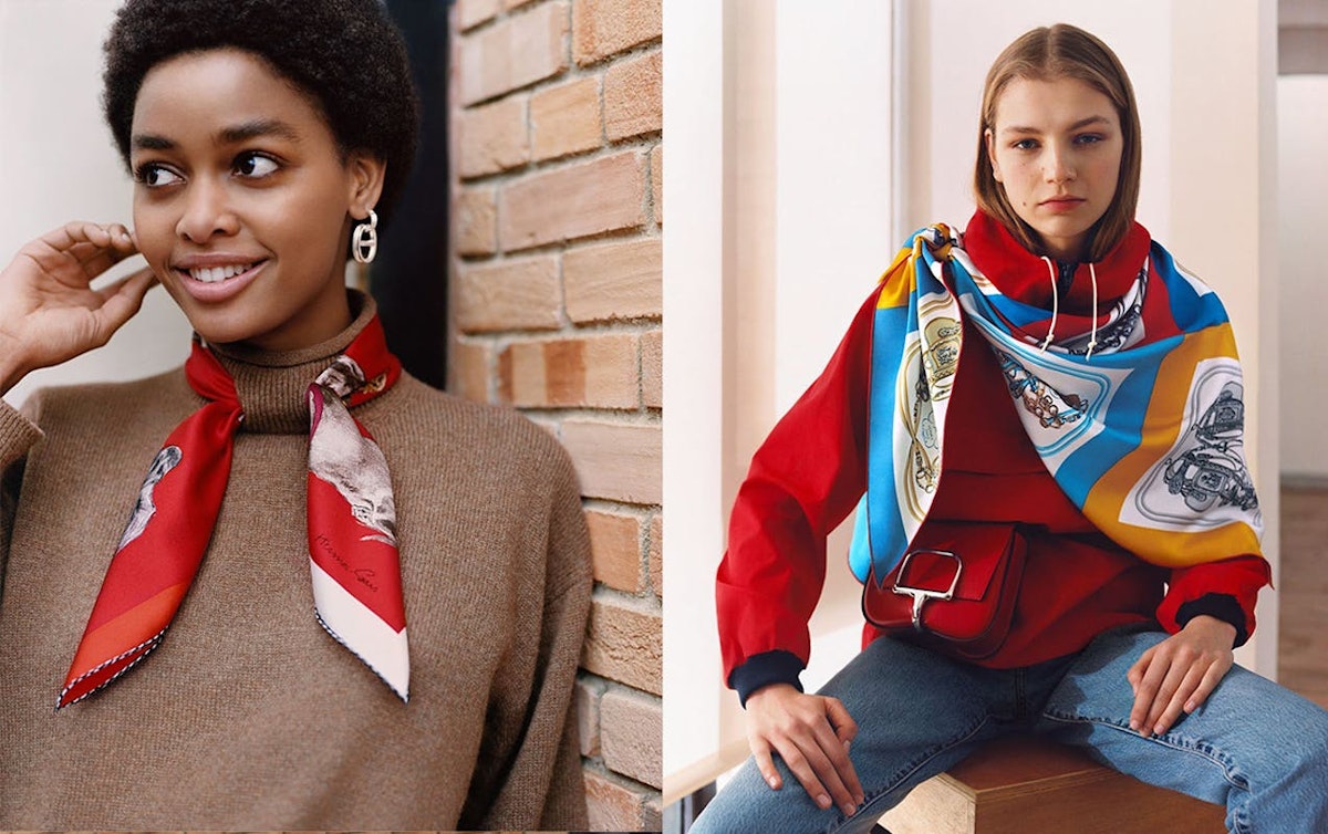 Hermes polyester scarf Clearance