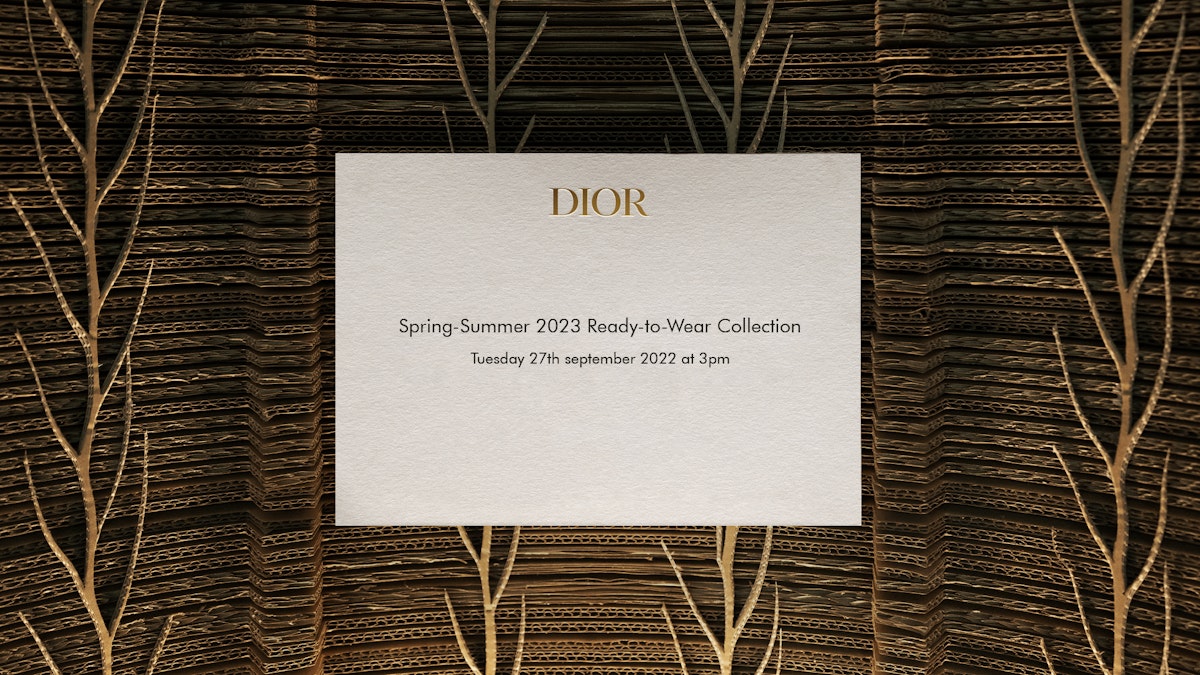 Votre carton d'invitation pour le défilé Dior printempsété 2023 est ici