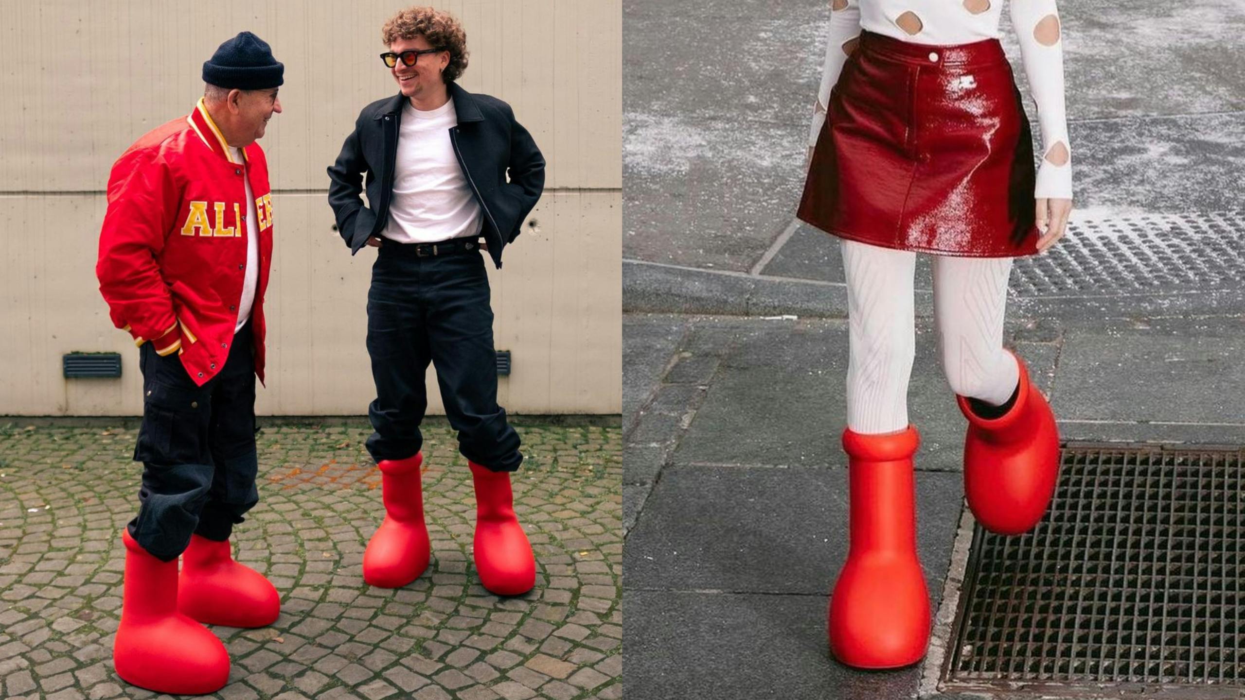 leugenaar Serena Uitstekend Deze rode laarzen in cartoon stijl nemen het internet over