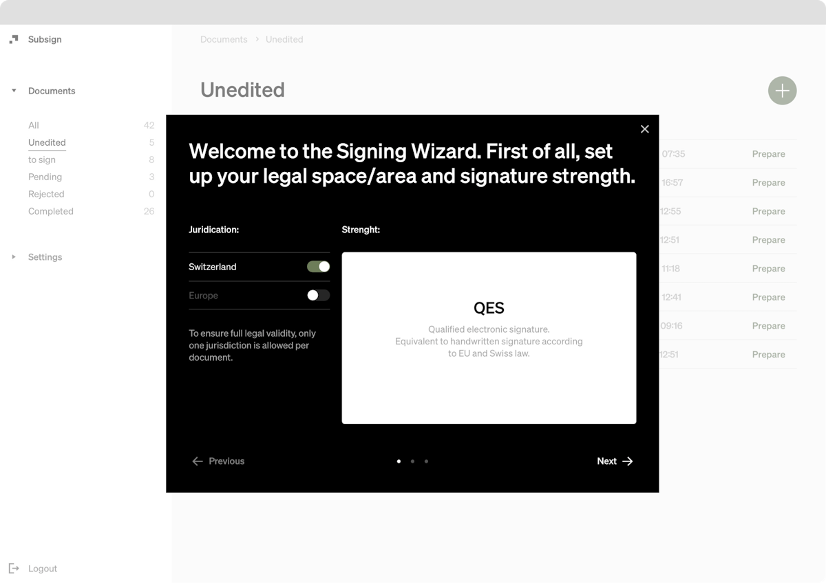 Funktionen | Subsign