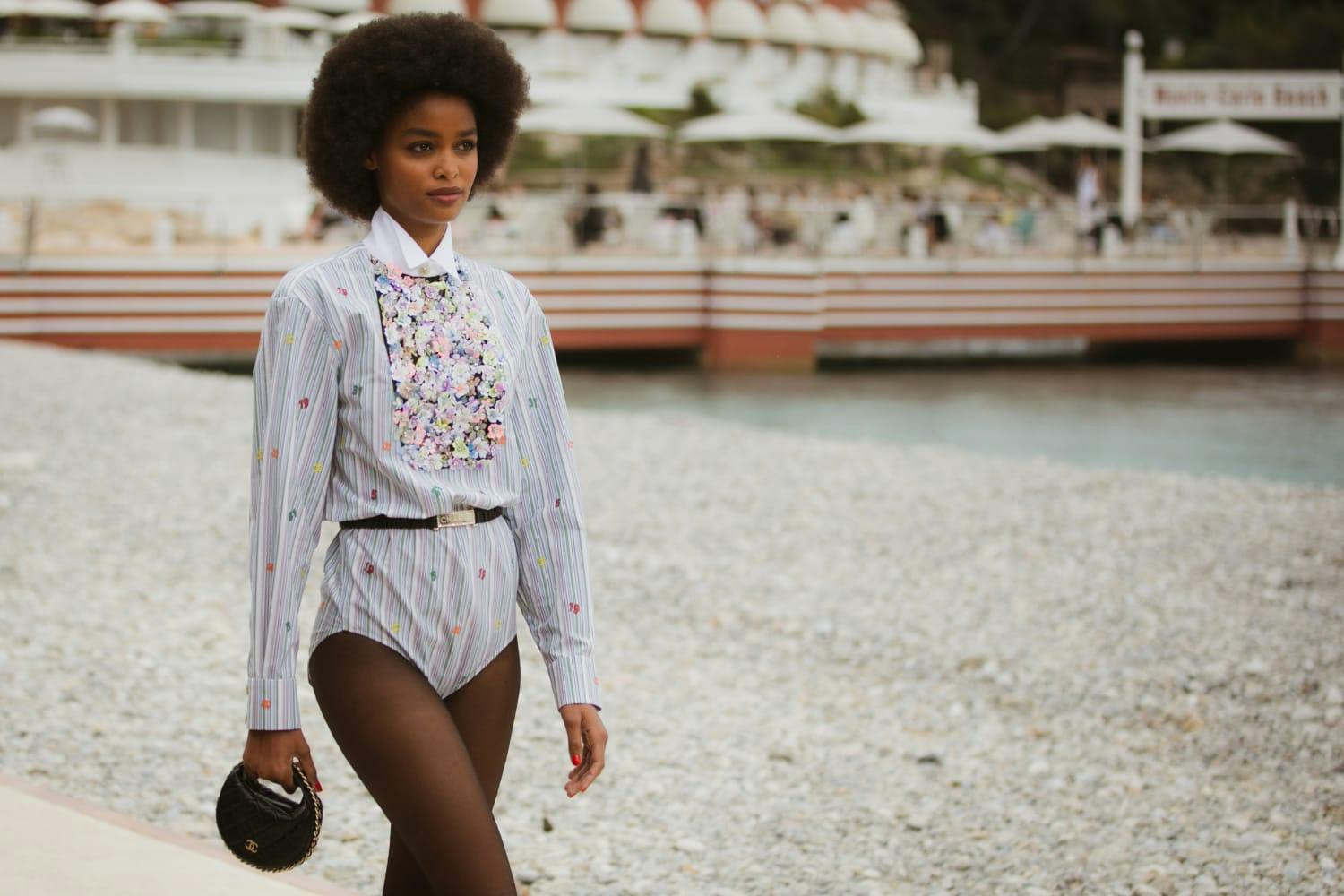 A model walks the runway during Chanel Cruise Collection 2022-23