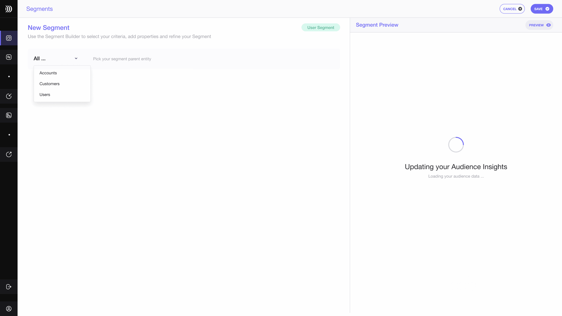 Segment Builder intuitif