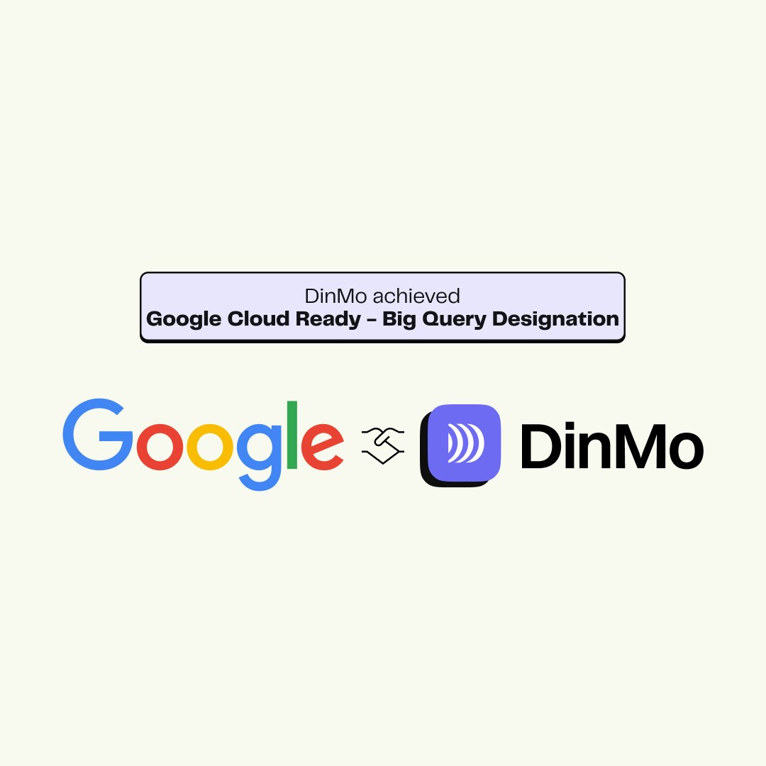 DinMo is Google Cloud Ready - BigQuery certified
