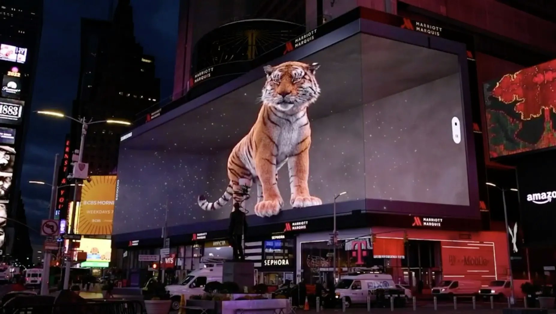 Tiger 3D Samsung advert in Times Square