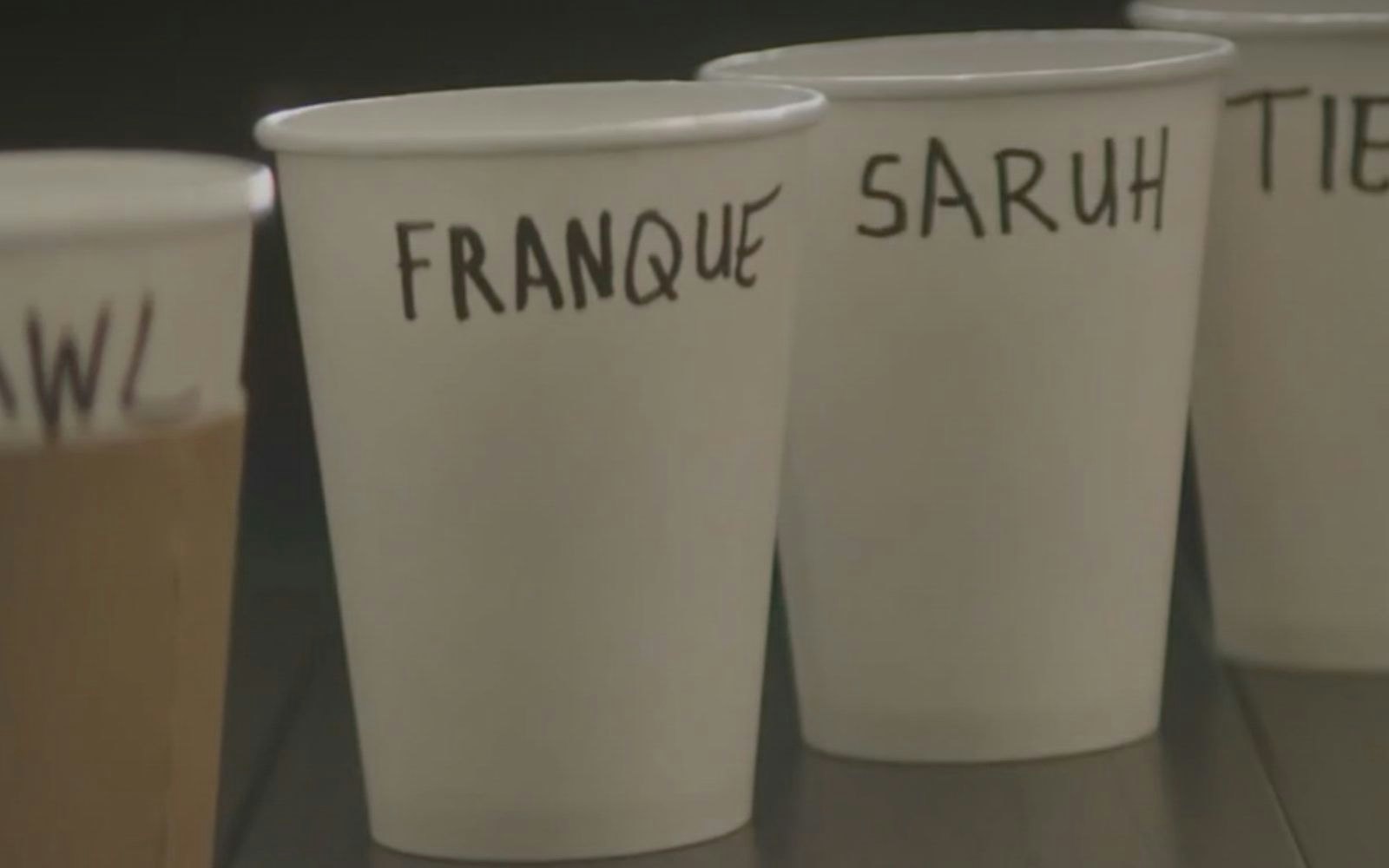 First name mistakes on Starbucks cups
