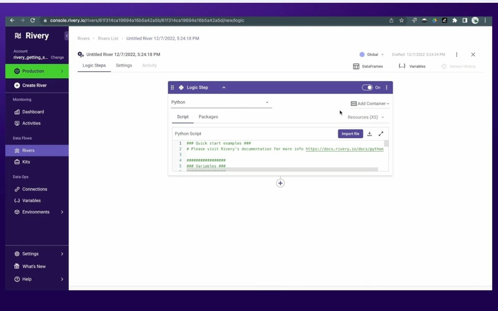 Data transformation using Python