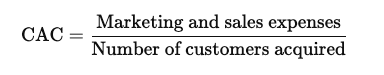 Customer acquisition cost calculation